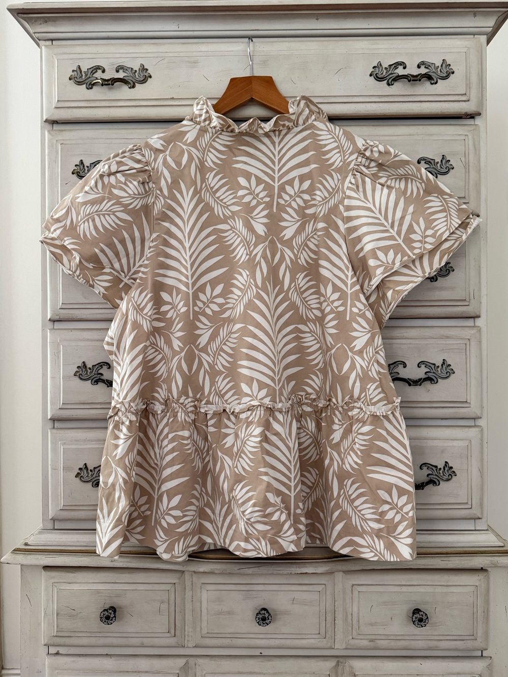 Crown & Ivy Beige Boho Cotton Top - Picture 3 of 5